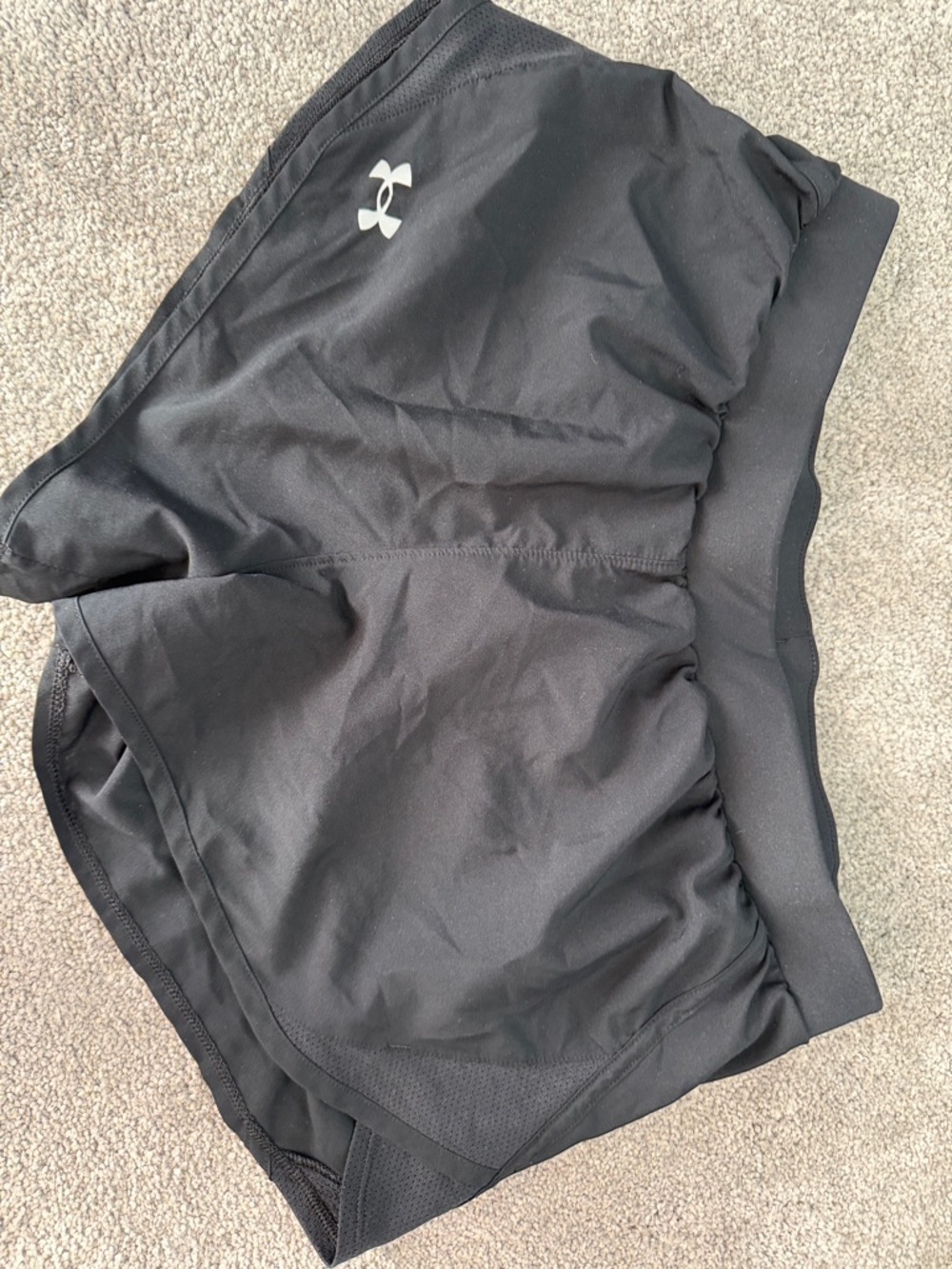 Under Armour Black Women's Running Shorts with Logo